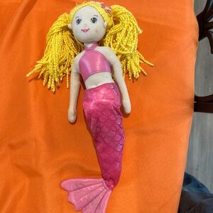 Ganz Shimmer Cove Mermaid 18in Plush Doll Stuffed Toy Blonde Hair Pink Plush